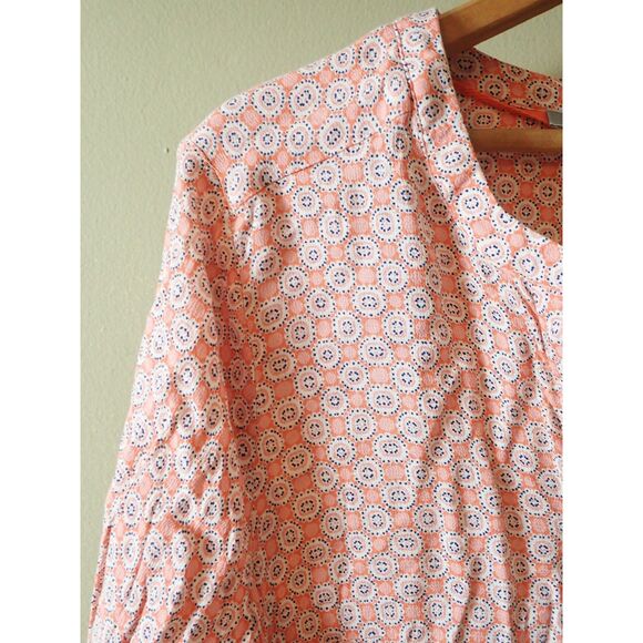 Daniel Rainn Petite Large Pink Patterned Blouse Top Shirt Geometric Pattern - Picture 4 of 8